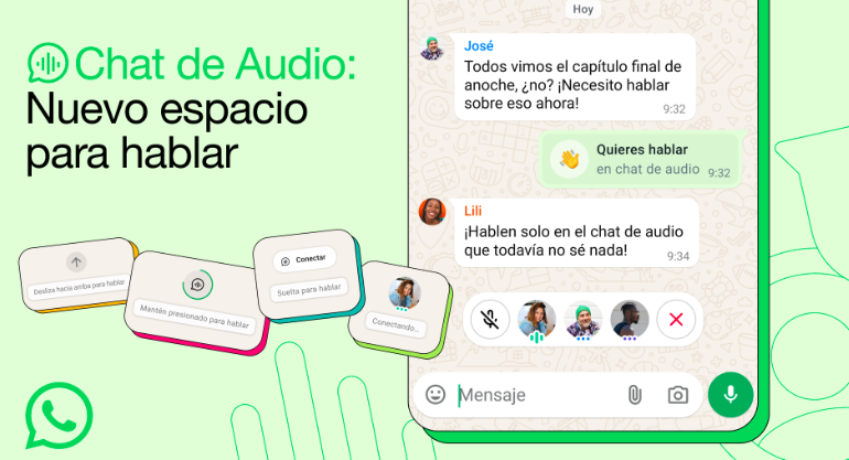 Chats de audio en WhatsApp